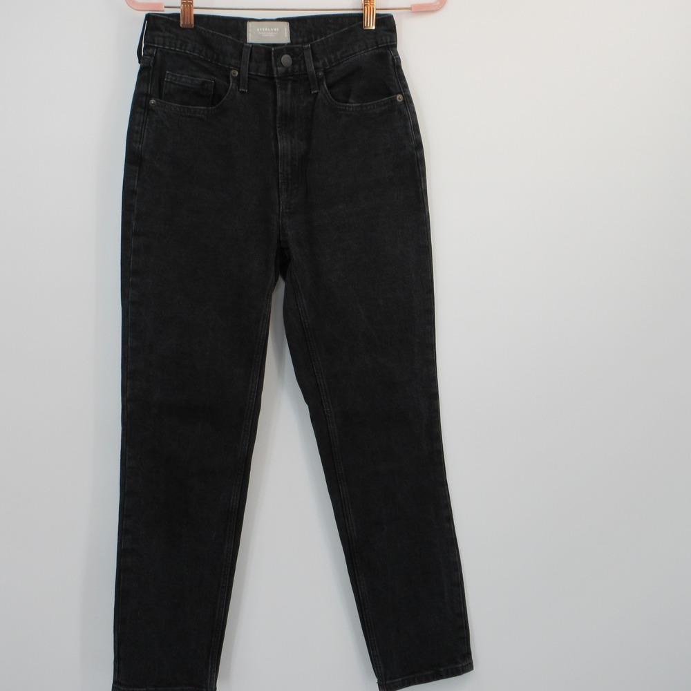 Everlane The Original Cheeky Jean Washed Black Organic Cotton High Rise 26 Reg